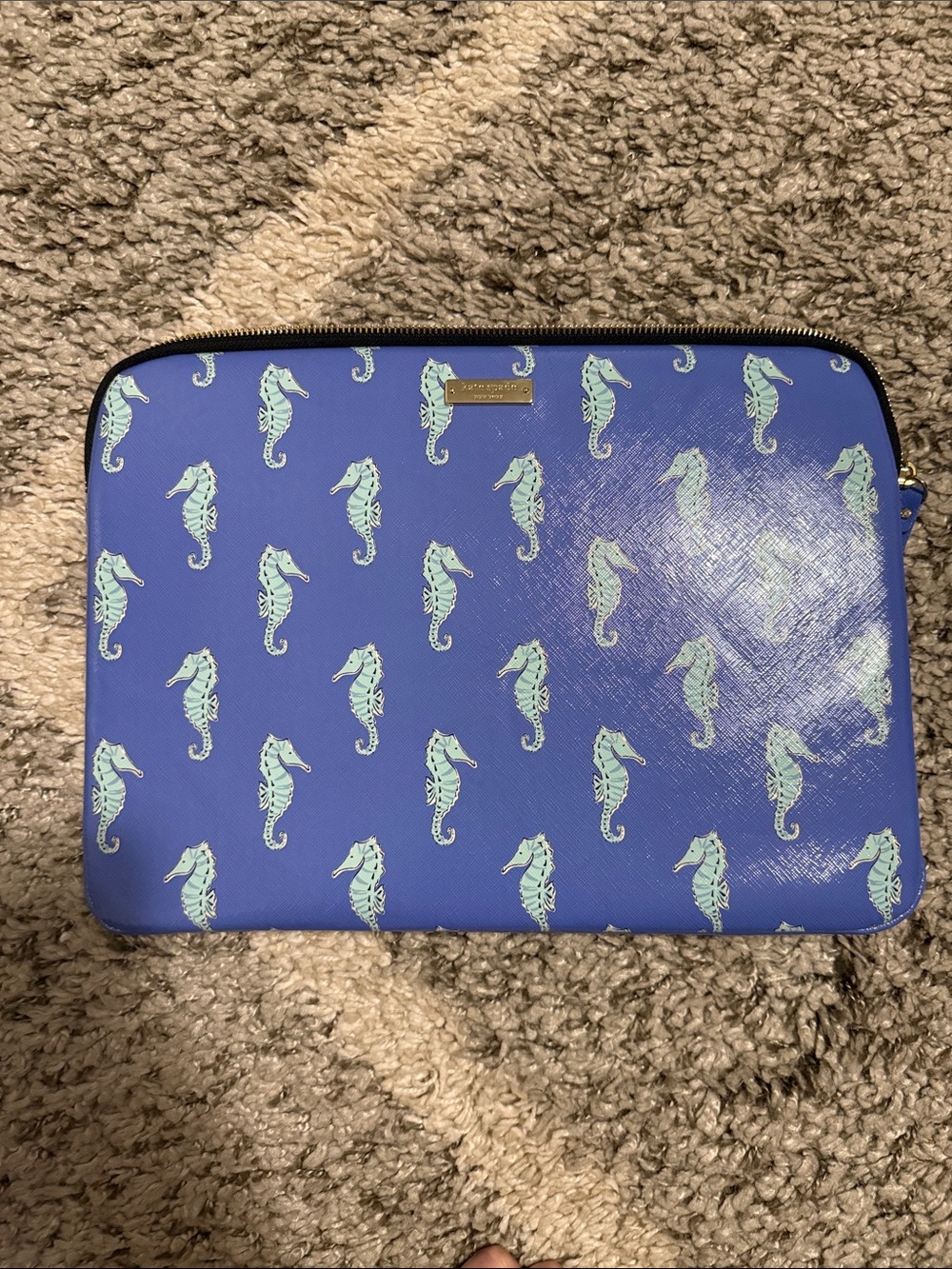kate spade Blue Seahorse Pattern Tablet Sleeve